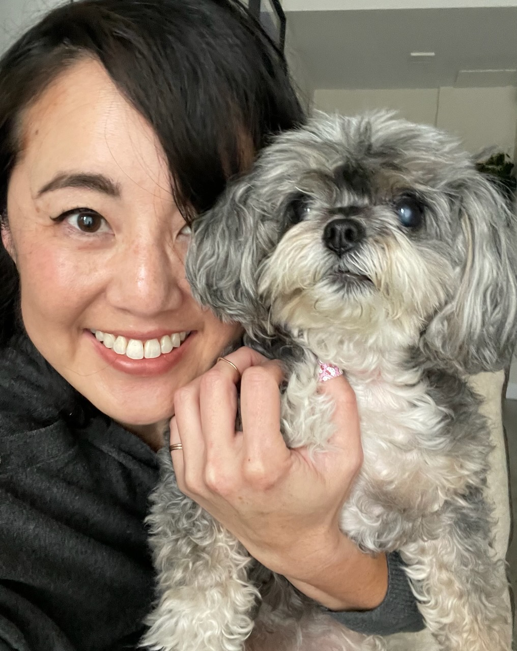 Barndi with her dog Minnie